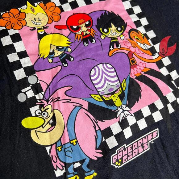 Powerpuff Girls Villains T-Shirt Men’s XXL Black Cartoon Network Graphic Tee - Picture 5 of 5